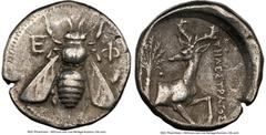 Ancients Greek IONIA. Ephesus. Ca. 4th century BC. AR tetradrachm (25mm, 15.17 gm, 11h). NGC Choice VF 5/5 - 4/5. Ca. 360-350 BC, Telestratus, magistrate. E-Φ, bee with straight wings seen from above 