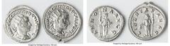 Ancients Ancient Lots ANCIENT LOTS. Roman Imperial. Trebonianus Gallus (AD 251-253). Lot of two (2) AR antoniniani. XF. Includes: Two AR antoniniani of Trebonianus Gallus, different types. Total of tw