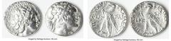 Ancients Ancient Lots ANCIENT LOTS. Greek. Ptolemaic Kingdom. Lot of two (2) AR tetradrachms. VF, polished. Includes: Two AR tetradrachms, different rulers and types. Total of two (2) coins in lot. SO