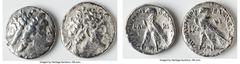 Ancients Ancient Lots ANCIENT LOTS. Greek. Ptolemaic Egypt. Ptolemy VIII Euergetes II (Physcon) (170-116 BC). Lot of two (2) AR tetradrachms. Fine, polished. Includes: Two AR tetradrachms of Ptolemy V
