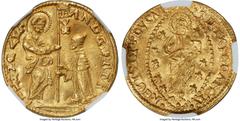 Italy Venice Venice. Andrea Gritti Ducat (Zecchino) ND (1523-1539) MS63 NGC, Fr-1246, Paolucci-1. 3.48gm. A lovely Venetian gold type, seldom encountered this nice. HID05401242017 © 2023 Heritage Auct