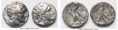Ancients Ancient Lots ANCIENT LOTS. Greek. Ptolemaic Kingdom. Ptolemy VIII Euergetes II (Physcon) (170-116 BC). Lot of two (2) AR tetradrachms. Fine, polished. Includes: Two AR tetradrachms of Ptolemy