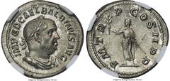 Ancients Roman Imperial Balbinus (April-July AD 238). AR denarius (21mm, 3.11 gm, 7h). NGC AU 5/5 - 4/5, Fine Style. Rome. IMP C D CAEL BALBINVS AVG, laureate, draped, cuirassed bust of Balbinus right