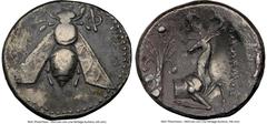 Ancients Greek IONIA. Ephesus. Ca. 4th century BC. AR tetradrachm (26mm, 14.81 gm, 1h). NGC Choice VF 3/5 - 2/5. Ca. 340-325 BC, Olimpicus, magistrate. E-Φ, bee with straight wings seen from above / O