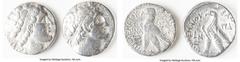 Ancients Ancient Lots ANCIENT LOTS. Greek. Ptolemaic Kingdom. Lot of two (2) AR tetradrachms. Fine, polished. Two Ptolemaic AR tetradrachms, different types. Total of two (2) coins in lot. SOLD AS IS,