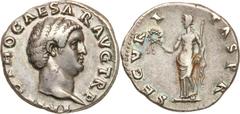 Otho (AD 69). AR denarius (3.42 gm). Rome, January-April AD 69. IMP OTHO CAESAR AVG TR P, bare head of Otho right / SECVRI-TAS P R, Securitas standing facing, head left, holding wreath and scepter. RI