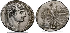 Ancients Roman Provincial SYRIA. Antioch. Nero (AD 54-68). AR tetradrachm (27mm, 15.20 gm, 12h). NGC XF 4/5 - 3/5, brushed. Dated Caesarean Era Year 110 and Regnal Year 8 (AD 61/2). NEPΩNOΣ KAIΣAPO-Σ 