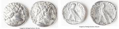 Ancients Ancient Lots ANCIENT LOTS. Greek. Ptolemaic Egypt. Lot of two (2) AR tetradrachms. Choice Fine-VF, polished. Includes: Two AR tetradrachms, different rulers and types. Total of two (2) coins 