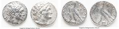 Ancients Ancient Lots ANCIENT LOTS. Greek. Ptolemaic Egypt. Lot of two (2) AR tetradrachms. Choice Fine-VF, polished. Includes: Two AR tetradrachms, different rulers and types. Total of two (2) coins 