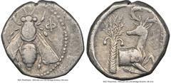 Ancients Greek IONIA. Ephesus. Ca. 4th century BC. AR tetradrachm (23mm, 14.91 gm, 12h). NGC VF 4/5 - 3/5. Ca. 340-325 BC, Timesianax, magistrate. E-Φ, bee with straight wings seen from above / TIMHΣI