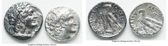 Ancients Ancient Lots ANCIENT LOTS. Greek. Ptolemaic Kingdom. Lot of two (2) AR tetradrachms. Choice Fine-VF, polished. Includes: Two AR tetradrachms, different rulers and types. Total of two (2) coin