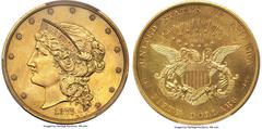 Patterns 1877 $50 Half Union, Judd-1547, Pollock-1720, R.7, Gilt, PR65 PCGS. CAC. Ex: Simpson. The rare 1877 half union 50 dollar patterns, sometimes referred to as quintuple eagles, are among the mos