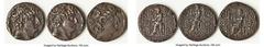 Ancients Ancient Lots ANCIENT LOTS. Greek. Seleucid Kingdom. Philip I Philadelphus (ca. 95/4-76/5 BC). Lot of three (3) AR tetradrachm. Choice VF-Choice XF. Includes: Three AR tetradrachms of Philip I
