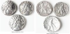 Ancients Ancient Lots ANCIENT LOTS. Greek. Ptolemaic Kingdom. Lot of three (3) AR tetradrachms. Choice Fine-VF, polished. Includes: Three AR tetradrachms, various rulers and types. Total of three (3) 