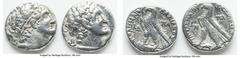 Ancients Ancient Lots ANCIENT LOTS. Greek. Ptolemaic Kingdom. Lot of two (2) AR tetradrachms. VF, polished. Includes: Two AR tetradrachms, different rulers and types. Total of two (2) coins in lot. SO