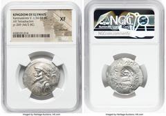 Ancients Ancient Lots ANCIENT LOTS. Greek. Elymais Kingdom. Kamnaskires V (ca. 54-32 BC). Lot of three (3) AR tetradrachms. One (1) NGC XF and two (2) uncertified Fine-Choice Fine, brushed. Includes: 