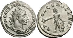 Aemilian. 253 AD. Antoninianus, 3.74g (11h). Rome. Obv: IMP CAES AEMILIANVS P F AVG Bust radiate, draped, cuirassed right. Rx: AP - OL CONSERVAT Apollo, nude, standing left, holding branch and leaning