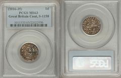 Late Anglo-Saxon. Cnut (1016-35) Penny ND, S1158, N787, Pointed Helmet type, MS63 PCGS, another premium coin with excellent sharpness and delightful medieval silvery gray patina.
