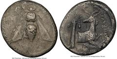 Ancients Greek IONIA. Ephesus. Ca. 4th century BC. AR tetradrachm (25mm, 12h). NGC Fine, scratches. Ca. 340-325 BC, Polyxelus, magistrate. E-Φ, bee with straight wings seen from above / ΠΟΛΥΞHΛOΣ, for