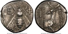 Ancients Greek IONIA. Ephesus. Ca. 4th century BC. AR tetradrachm (23mm, 15.11 gm, 12h). NGC XF 4/5 - 3/5. Ca. 350-340 BC. Xairimenes, magistrate. E-Φ, bee with straight wings seen from above / XAIPIM