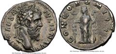 Ancients Roman Imperial Didius Julianus (28 March-1 June AD 193). AR denarius (18mm, 2.84 gm, 1h). NGC VF 5/5 - 5/5. Rome. IMP CAES M DID-IVLIAN AVG, laureate head of Didius Julianus right / CONCO-R-D