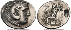 Ancients Greek LYCIA. Phaselis. Ca. 218-185 BC. AR tetradrachm (24mm, 1h). NGC VF, brushed, countermark. Late posthumous issue in the name and types of Alexander III the Great of Macedon, dated Civic 
