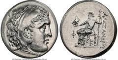 Ancients Greek LYCIA. Phaselis. Ca. 218-185 BC. AR tetradrachm (30mm, 17.03 gm, 11h). NGC AU 3/5 - 4/5. Late posthumous issue in the name and types of Alexander III the Great of Macedon, dated Civic Y