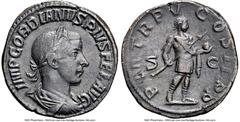 Ancients Roman Imperial Gordian III (AD 238-244). AE sestertius (31mm, 20.59 gm, 11h). NGC Choice VF 4/5 - 4/5. Rome, AD 240. IMP GORDIANVS PIVS FEL AVG, laureate, draped, and cuirassed bust of Gordia