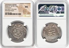 Ancients Ancient Lots ANCIENT LOTS. Oriental. Sasanian Kingdom. Khusru II (AD 591-628). Lot of three (3) AR drachms. NGC MS. 1) SASANIAN EMPIRE. Khusru II (AD 591-628). AR drachm. NGC MS. 2) SASANIAN 