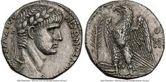 Ancients Roman Provincial SYRIA. Antioch. Nero (AD 54-68). AR tetradrachm (24mm, 15.21 gm, 12h). NGC AU 4/5 - 4/5. Dated Caesarean Era Year 108 and Regnal Year 6 (AD 61/2). NEPΩNOΣ KAIΣAPO-Σ ΣEBAΣTOY,