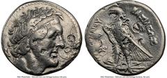 Ancients Greek PTOLEMAIC EGYPT. Ptolemy I Soter (305/4-282 BC). AR stater or tetradrachm (27mm, 12h). NGC Choice Fine brushed, countermarks, graffiti. Alexandria, from 294 BC. Diademed bust of Ptolemy