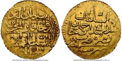 Islamic Dynasties Ottoman Empire Ottoman Empire. Abdul Hamid I gold Zeri Mahbub AH 1187 Year 8 (AD 1774/1775) AU58 NGC, Misr mint (in Egypt), KM127. 2.59gm HID05401242017 © 2024 Heritage Auctions | Al