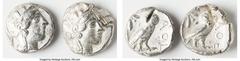 Ancients Ancient Lots ANCIENT LOTS. Greek. Attica. Athens. Lot of two (2) AR tetradrachms. Fine-Choice Fine, test cuts. Includes: Two Athenian AR tetradrachms. SOLD AS IS, NO RETURNS. HID05401242017 ©