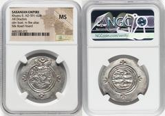 Ancients Ancient Lots ANCIENT LOTS. Oriental. Sasanian Empire. Khusru II (AD 591-628). Lot of three (3) AR drachms. NGC MS. 1) SASANIAN EMPIRE. Khusru II (AD 591-628). AR drachm. NGC MS. 2) SASANIAN E