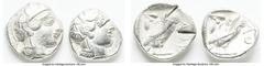 Ancients Ancient Lots ANCIENT LOTS. Greek. Attica. Athens. Lot of two (2) AR tetradrachms. Fine-Choice Fine, test cuts. Includes: Two Athenian AR tetradrachms. SOLD AS IS, NO RETURNS. HID05401242017 ©