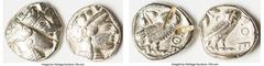 Ancients Ancient Lots ANCIENT LOTS. Greek. Attica. Athens. Lot of two (2) AR tetradrachms. Choice Fine-VF, test cuts. Includes: Two Athenian AR tetradrachms. SOLD AS IS, NO RETURNS. HID05401242017 © 2