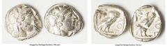 Ancients Ancient Lots ANCIENT LOTS. Greek. Attica. Athens. Lot of two (2) AR tetradrachms. Choice Fine-Choice VF, test cuts. Includes: Two Athenian AR tetradrachms. SOLD AS IS, NO RETURNS. HID05401242