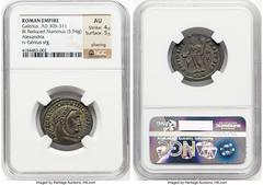 Ancients Ancient Lots ANCIENT LOTS. Roman Imperial. Lot of three (3) AE3 or BI nummi. NGC XF-AU, Silvering. 1) Galerius, as Augustus (AD 305-311). BI follis or reduced nummus. NGC AU, Silvering. 2) Co