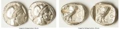 Ancients Ancient Lots ANCIENT LOTS. Greek. Attica. Athens. Lot of two (2) AR tetradrachms. VG-Fine, test cut. Includes: Two Athenian AR tetradrachms. SOLD AS IS, NO RETURNS. HID05401242017 © 2024 Heri