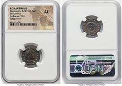 Ancients Ancient Lots ANCIENT LOTS. Roman Imperial. Constantine II, as Caesar (AD 337-340). Lot of two (2) AE3 or BI nummi. NGC AU. 1) Constantine II, as Caesar (AD 337-340). AE3 or BI nummus. NGC AU.
