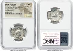 Ancients Roman Imperial Balbinus (April-July AD 238). AR antoninianus (23mm, 4.83 gm, 5h). NGC Choice XF 5/5 - 3/5. Rome. IMP CAES D CAEL BALBINVS AVG, radiate, draped, and cuirassed bust of Balbinus 