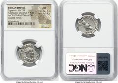 Ancients Roman Imperial Pupienus (April-July AD 238). AR antoninianus (22mm, 5.30 gm, 7h). NGC AU 5/5 - 4/5. Rome. IMP CAES PVPIEN MAXIMVS AVG, radiate, draped, and cuirassed bust of Pupienus right, s