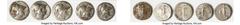 Ancients Ancient Lots ANCIENT LOTS. Greek. Pamphylia. Side. Ca. 3rd-2nd centuries BC. Lot of five (5) AR tetradrachms. Good-VG, countermark. Includes: Five Pamphylian AR tetradrachms, various magistra