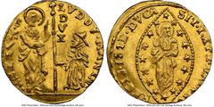 Italy Venice Venice. Ludovico Manin gold Zecchino ND (1789-1797) MS65 NGC, Venice mint, KM755, Fr-1445. 3.49gm. An exemplary representative of this Venetian gold classic, the pictorial obverse design 