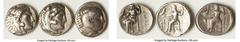 Ancients Ancient Lots ANCIENT LOTS. Greek. Macedonian Kingdom. Alexander III the Great (336-323 BC). Lot of three (3) AR tetradrachms. Fine-Choice Fine. Includes: Three AR tetradrachms of Alexander II