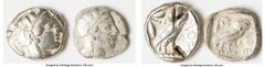 Ancients Ancient Lots ANCIENT LOTS. Greek. Attica. Athens. Lot of two (2) AR tetradrachms. Fine-Choice Fine, test cuts. Includes: Two Athenian AR tetradrachms. SOLD AS IS, NO RETURNS. HID05401242017 ©