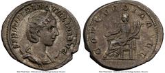Ancients Roman Imperial Sabina Tranquillina (AD 241-244). AR antoninianus (23mm, 5.59 gm, 12h). NGC XF 5/5 - 2/5, edge marks. SABINIA TRANQVILLINA AVG, draped bust of Tranquillina right, seen from fro