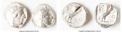 Ancients Ancient Lots ANCIENT LOTS. Greek. Attica. Athens. Lot of two (2) AR tetradrachms. VG-Choice Fine, test cuts. Includes: Two Athenian AR tetradrachms. SOLD AS IS, NO RETURNS. HID05401242017 © 2