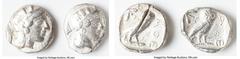 Ancients Ancient Lots ANCIENT LOTS. Greek. Attica. Athens. Lot of two (2) AR tetradrachms. Choice Fine, test cuts. Includes: Two Athenian AR tetradrachms. SOLD AS IS, NO RETURNS. HID05401242017 © 2024