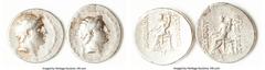 Ancients Ancient Lots ANCIENT LOTS. Greek. Seleucid Kingdom. Demetrius I Soter (162-150 BC). Lot of two (2) AR tetradrachms. VG. Includes: Two AR tetradrachms of Demetrius I, different types. SOLD AS 